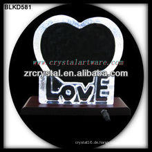 Blank Crystal Love für 3D-Lasergravur